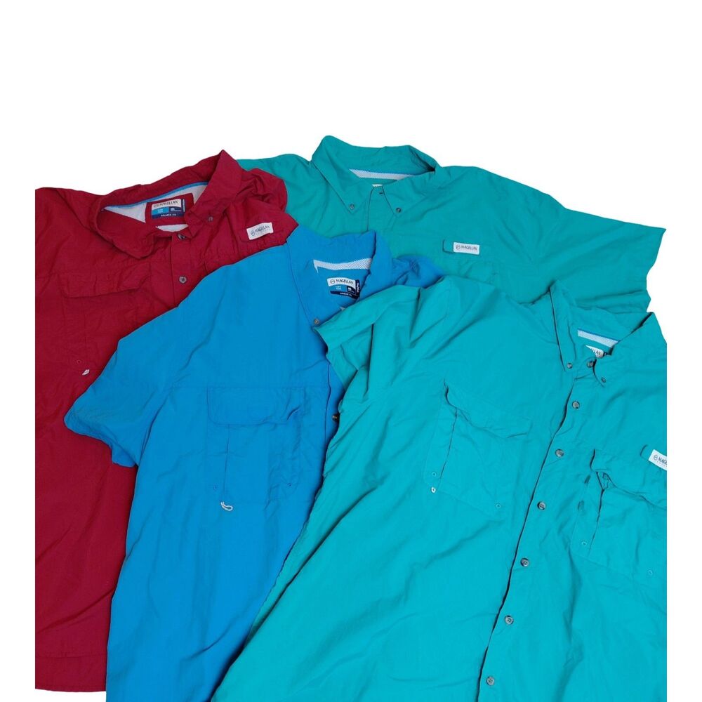Lot Of 4 Magellan Outdoors Shirt Men’s 4XL Short Sleeve Fishing Angler Relaxed - Picture 5 of 11